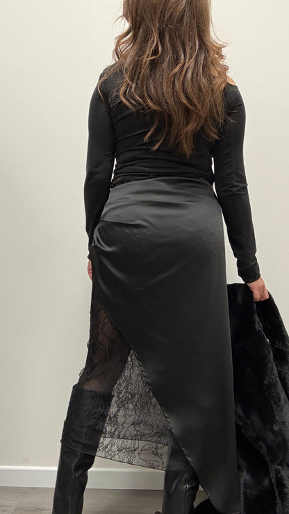 Gonna pizzo e satin Haveone