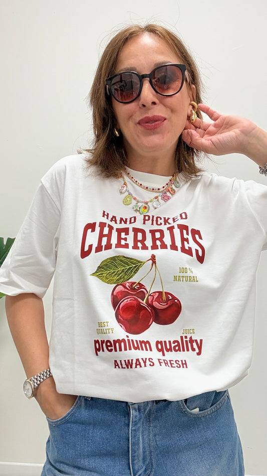 T-Shirt Scatolina Stampa Ciliegie Susy Mix