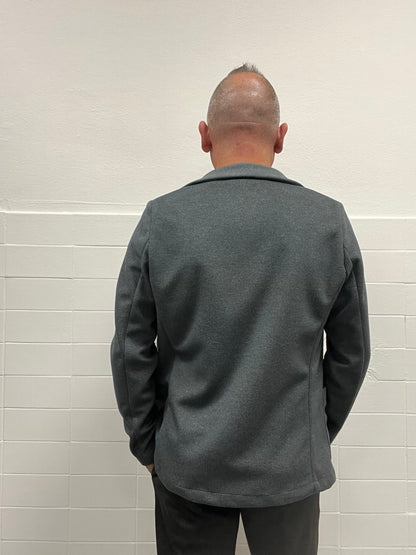 Giacca Uomo in Tessuto Tramato 7x8 FLR Grigia