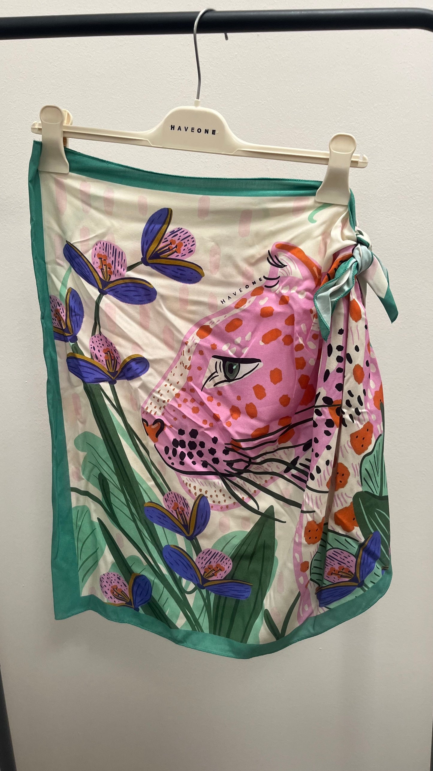 Gonna Pareo Corta Leopardo Rosa e Turchese HaveOne Art.GVS-Q254