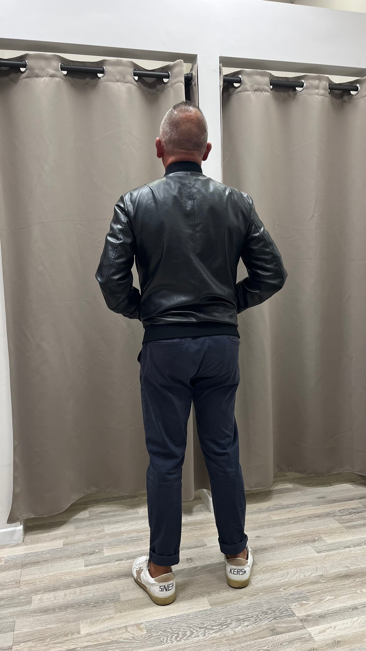 Bomber Ecopelle Nero Gianni Lupo
