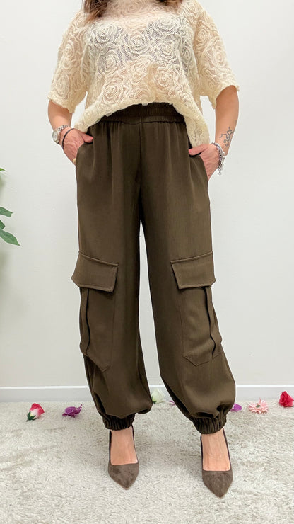 Pantaloni Cargo Haveone moro