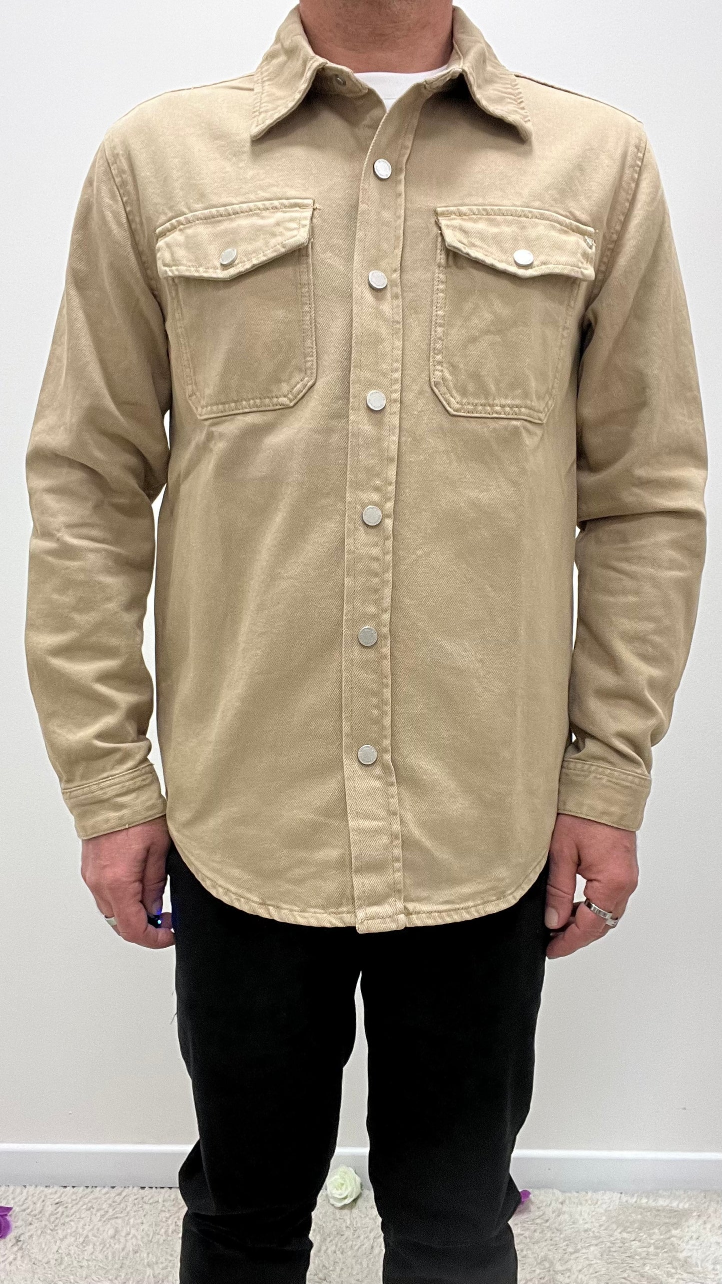 Giacca Camicia in Jeans Cammello Gianni Lupo