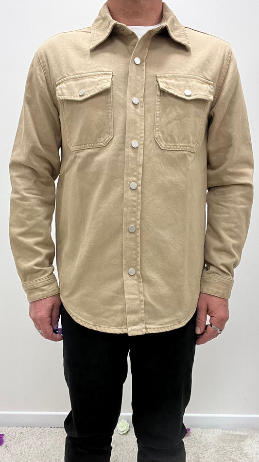 Giacca Camicia in Jeans Cammello Gianni Lupo