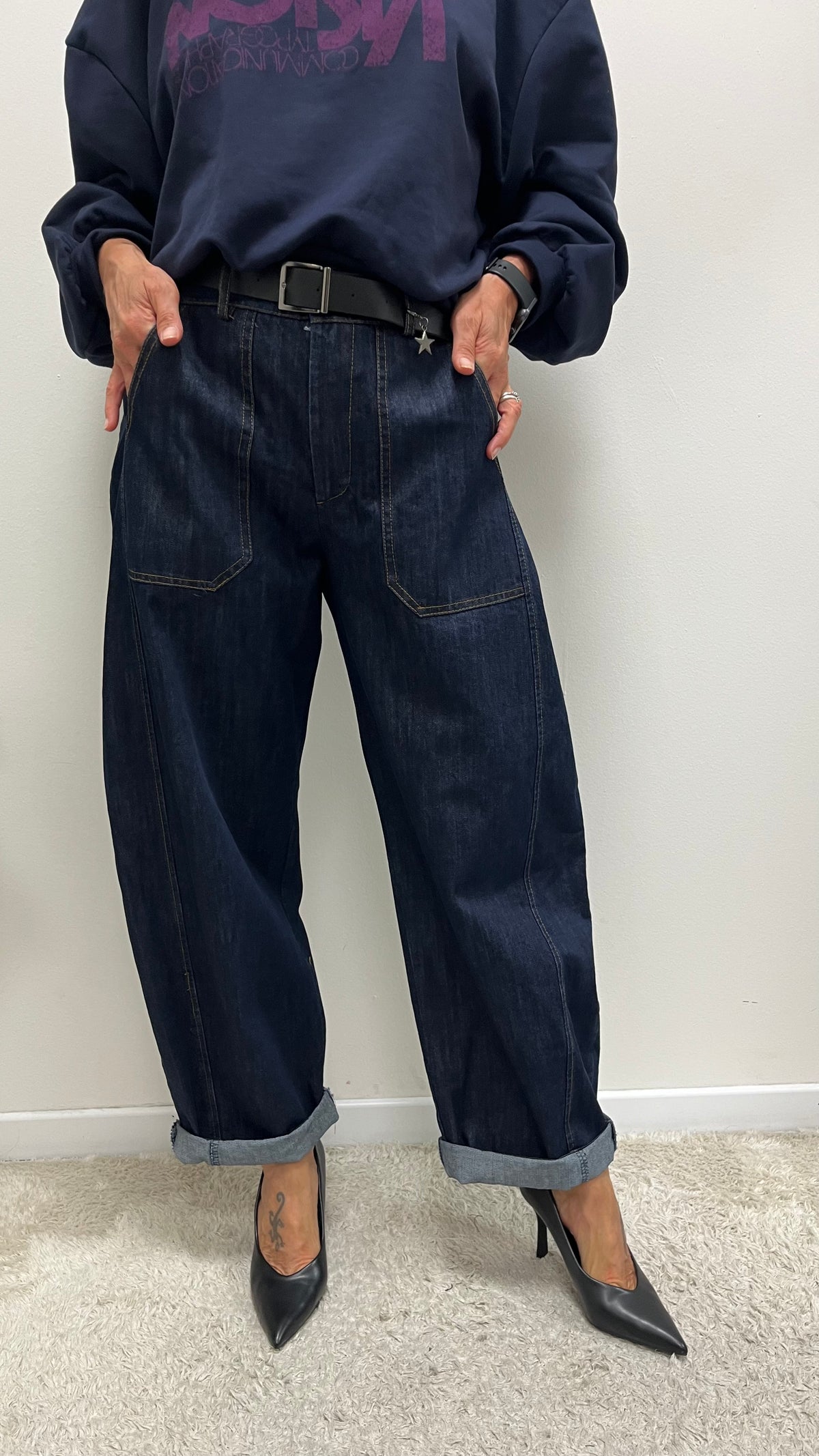 Jeans Balloon Stellina jeans blu notte Susy Mix Art.58300PJ