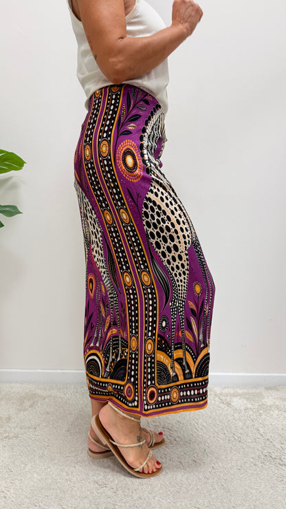 Gonna pareo lunga zebra viola Motel art. 40090G