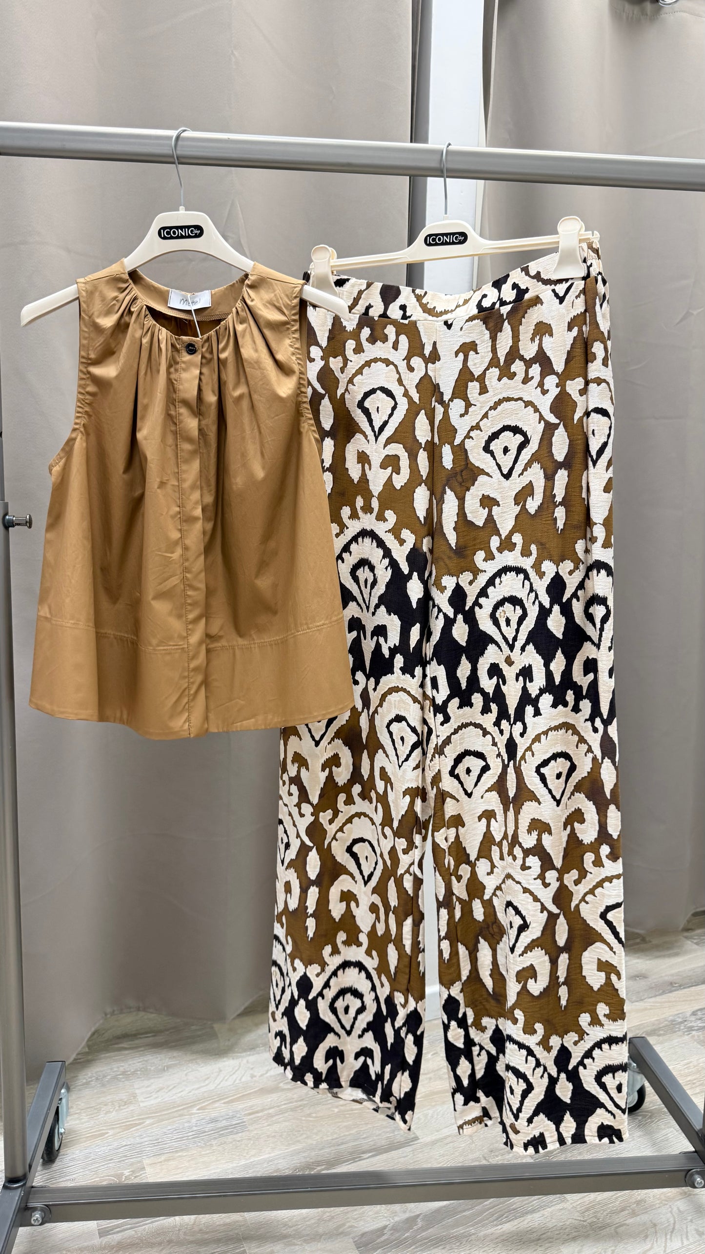 Pantalone Palazzo stampa moro Extasy