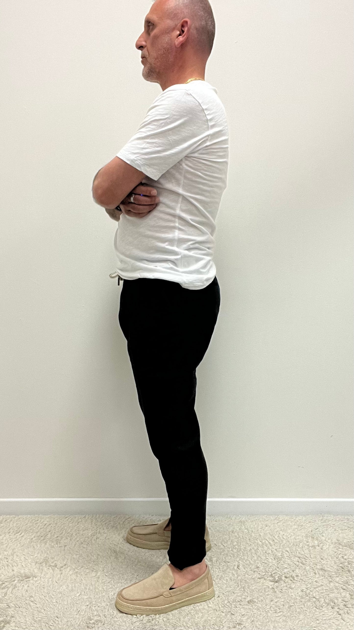 Pantalone in Puro Lino Nero Gianni Lupo