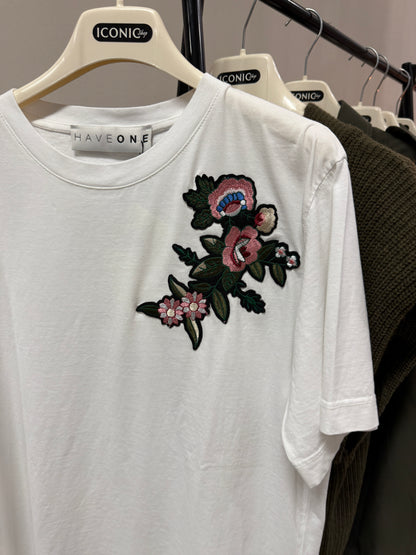 T-shirt scatola con rosa Haveone