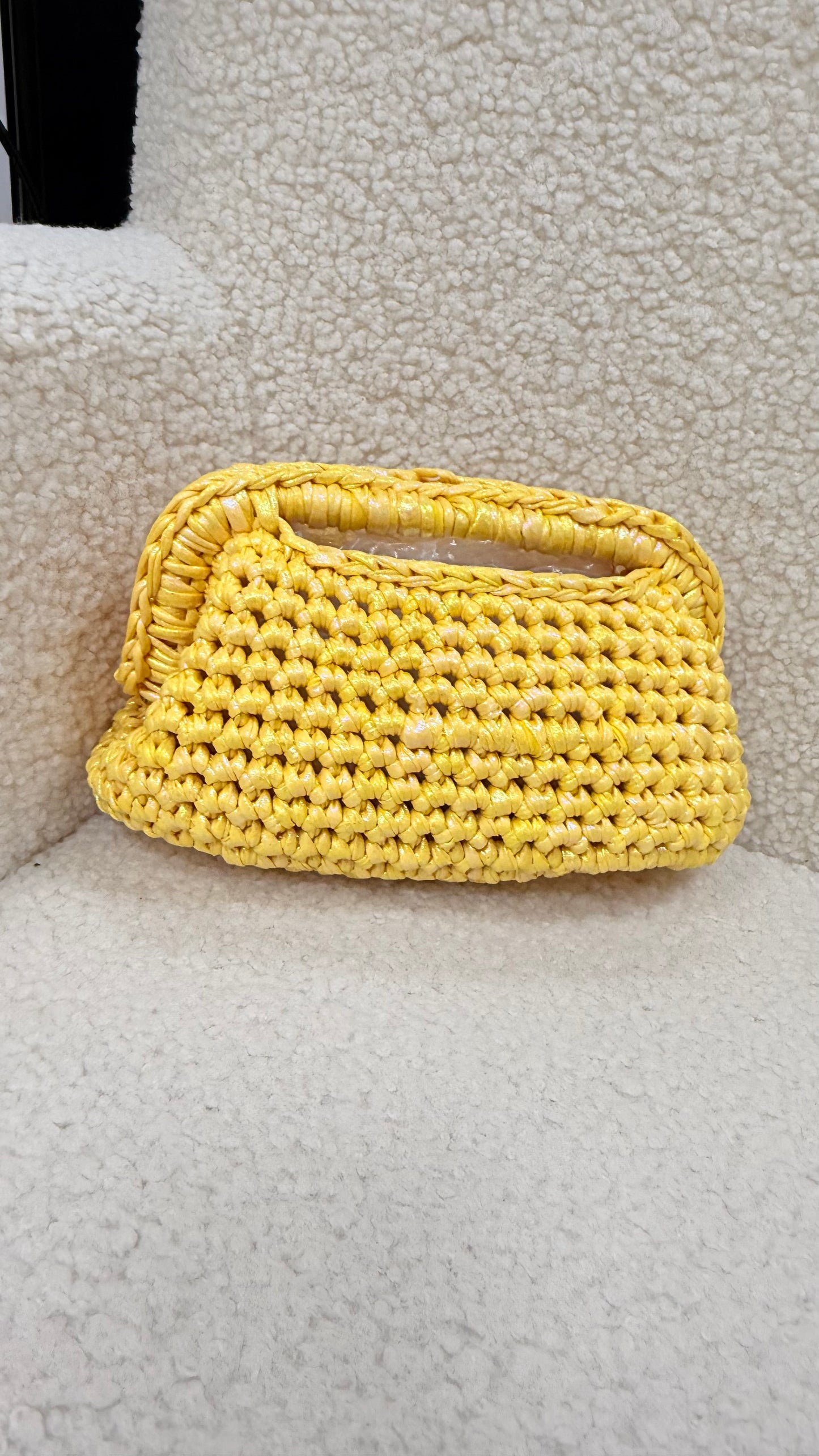 Borsa HAND MADE tricot giallo cangiante Memoire