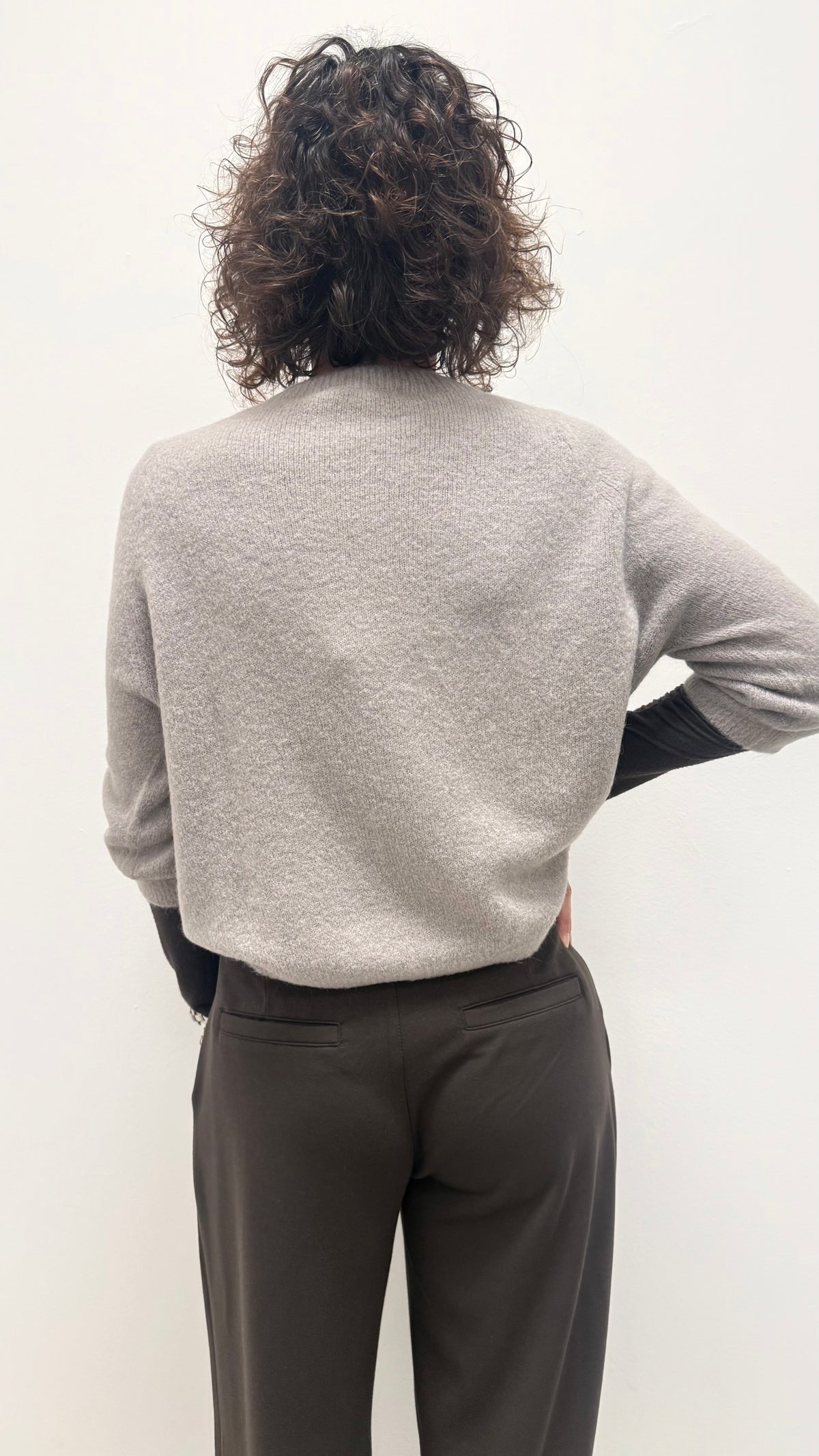 Maglia Please Girocollo Taupe in baby alpaca Art. M49779264