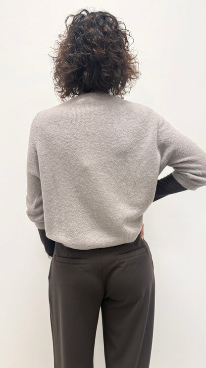 Maglia Please Girocollo Taupe in baby alpaca Art. M49779264