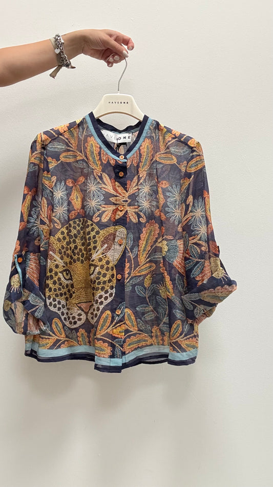 Camicia cocorito verde HaveOne Art.CSV-Q514