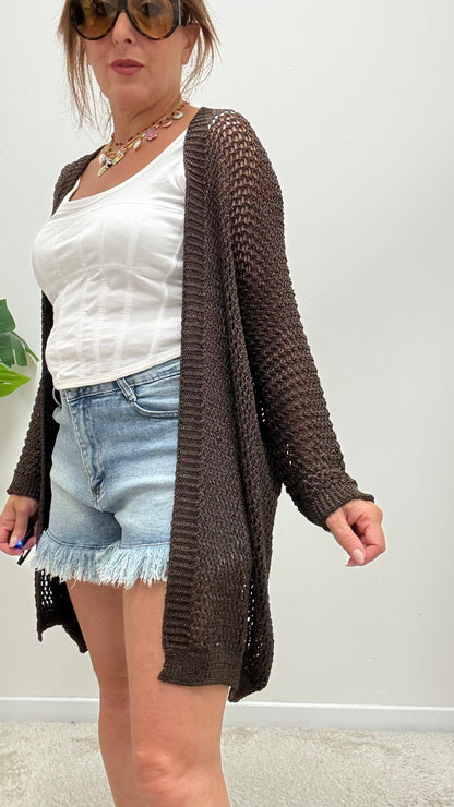 Coprispalle Cardigan traforato Moro Extasy