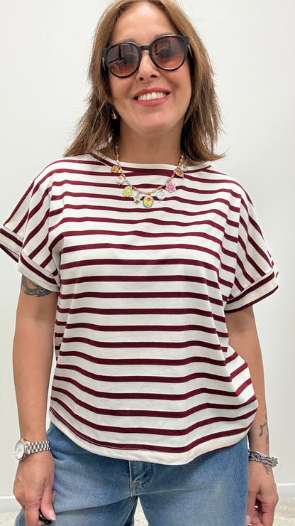 T-shirt scatolina righe Susy Mix india