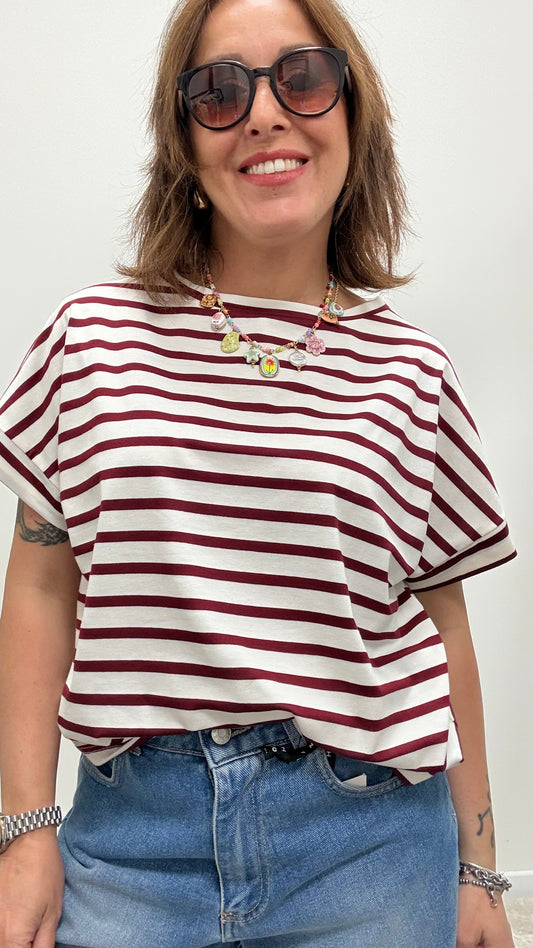 T-shirt scatolina righe Susy Mix india