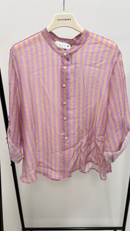 Camicia Riga Lilla e Beige HaveOne Art.CSV-Q423