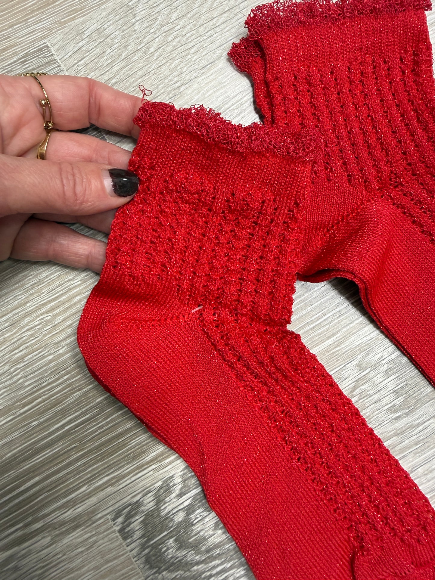 Calzini Natale rossi lurex Susy Mix