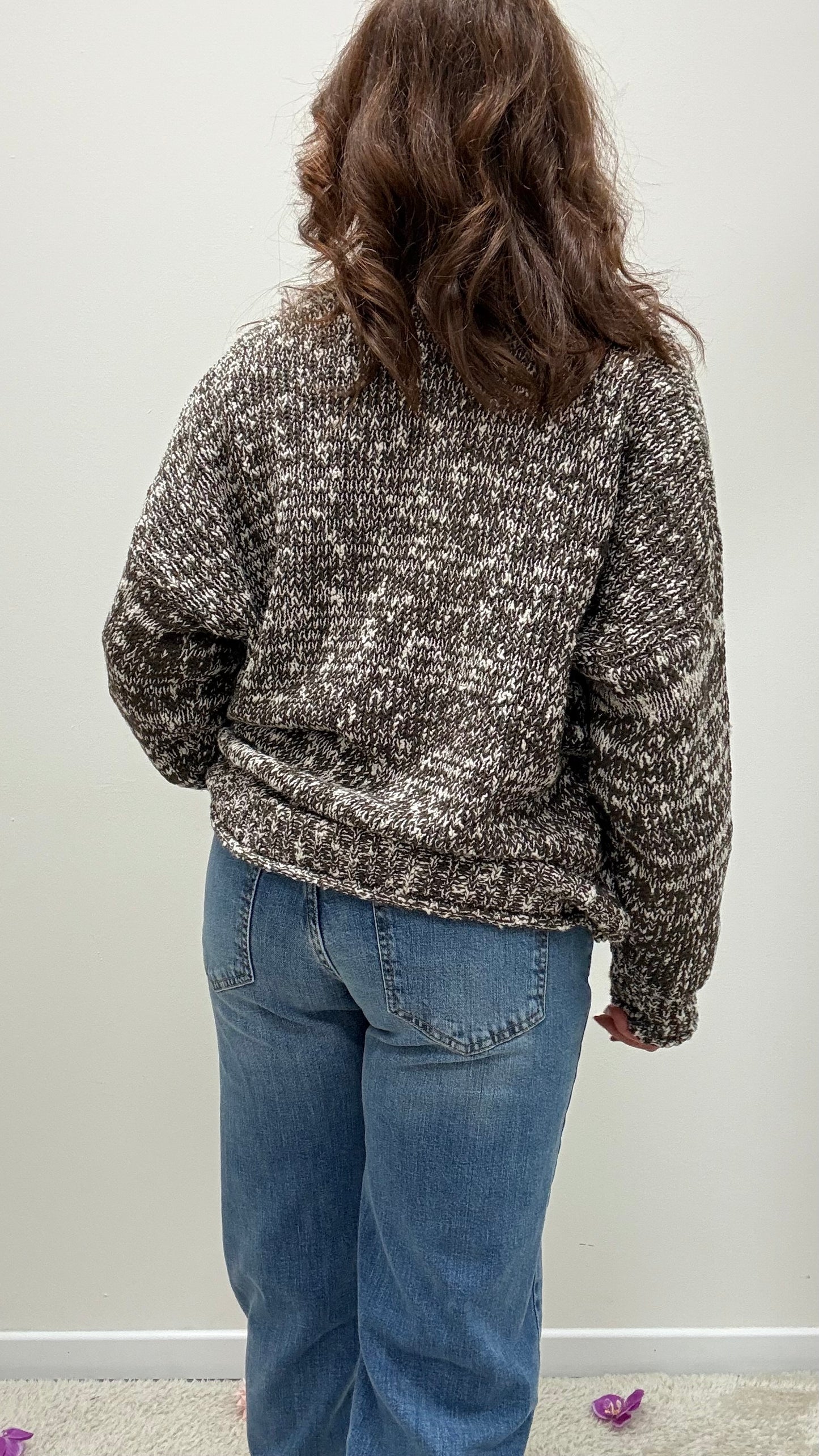 Cardigan Tre Bottoni Melangiato HaveOne Moro