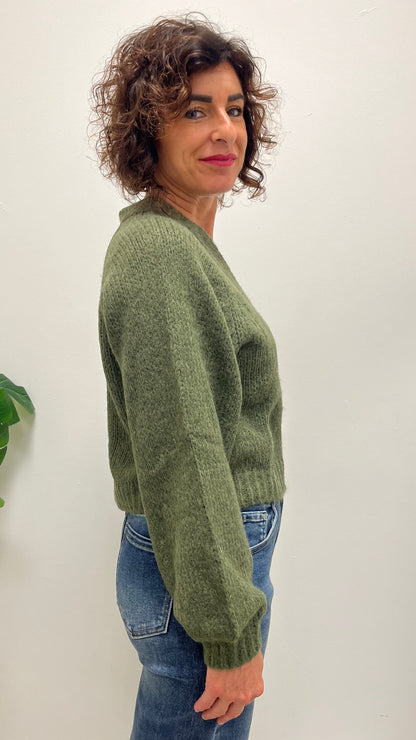 Cardigan Gioiello Verde Militare HaveOne Art.JIT-R027