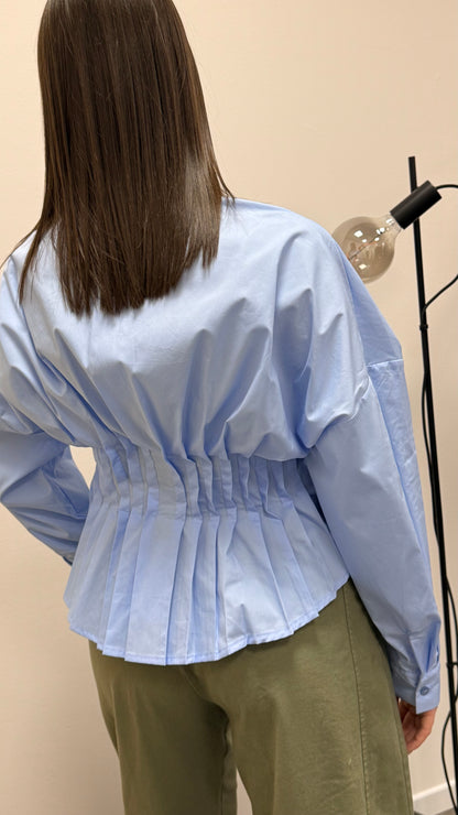 Camicia corsetto azzurra Haveone