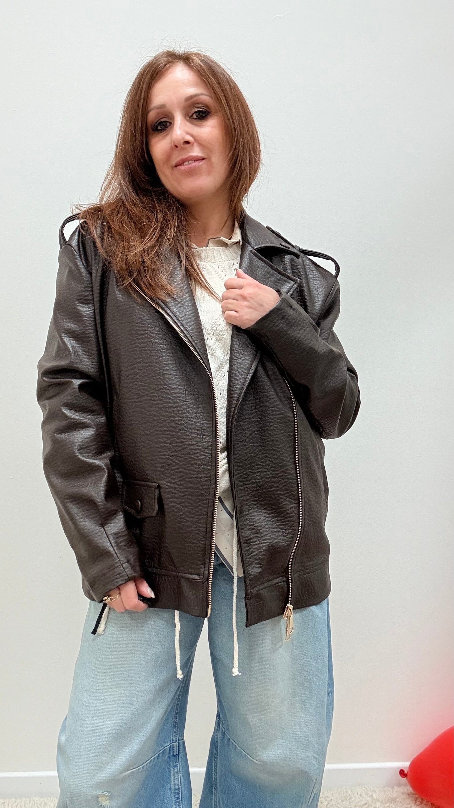 Chiodo over ecopelle martellata Haveone