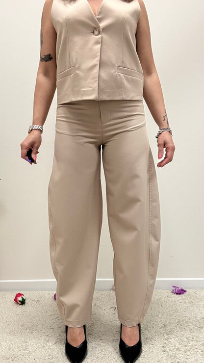 Completo gilet+pantaloni Haveone beige