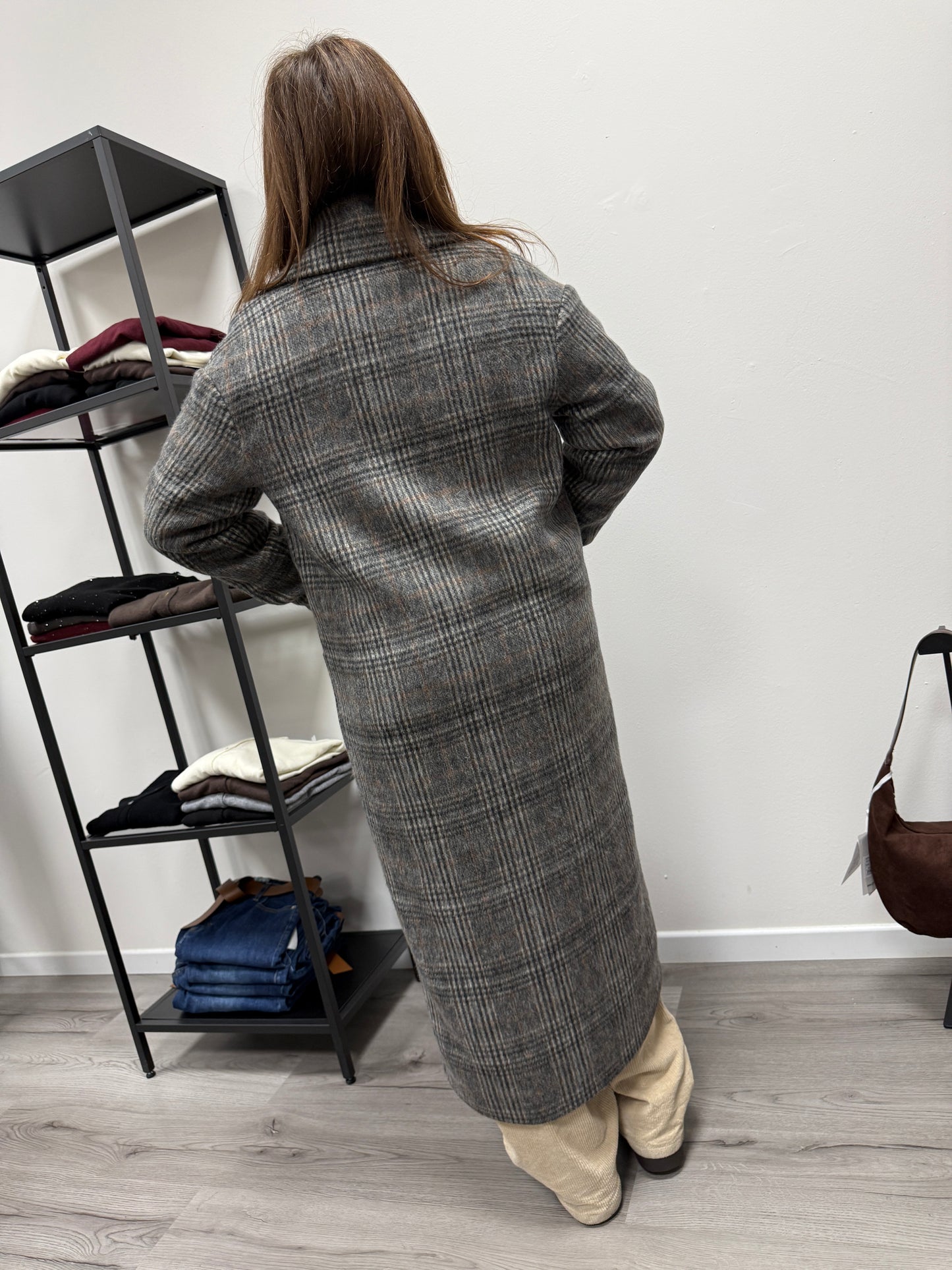 Cappotto Principe di Galles Over Grigio HaveOne