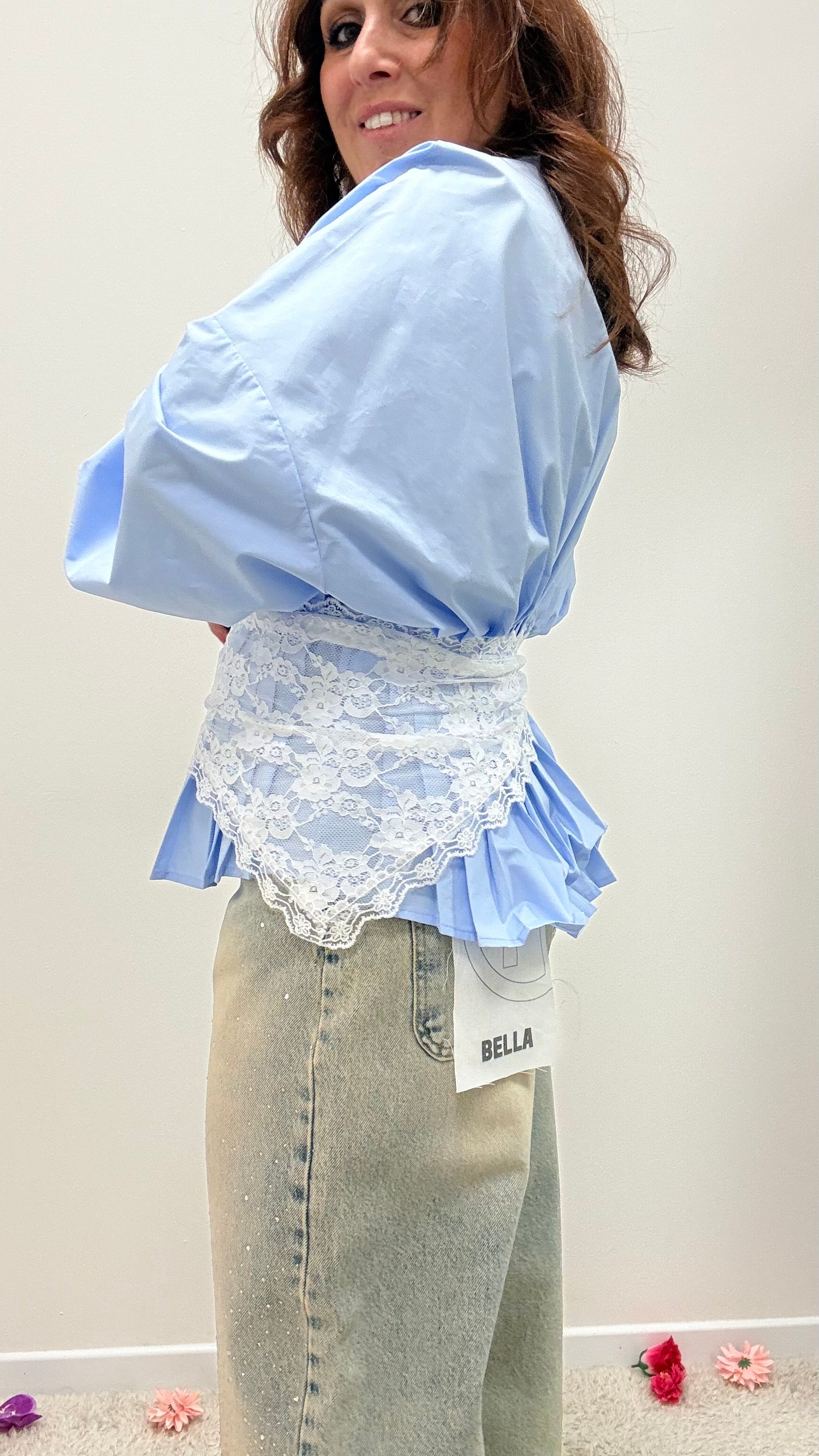 Bandana pizzo bianco latte Memoire