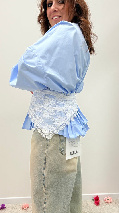 Bandana pizzo bianco latte Memoire