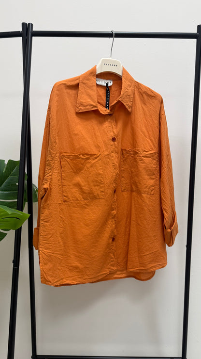 Camicia mussola tasconata arancio HaveOne