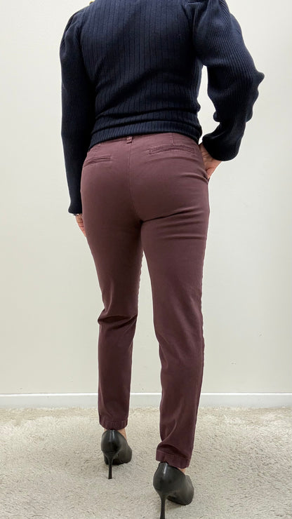 Pantalone Chino cotone bordeaux Extasy