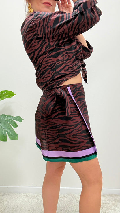 Camicia zebra bordeaux e nero HaveOne Art.CMA-Q518