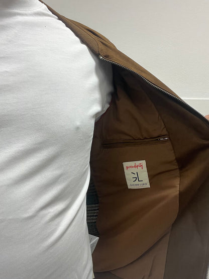 Giacca Bomber in Ecocamoscio Tabacco Gianni Lupo