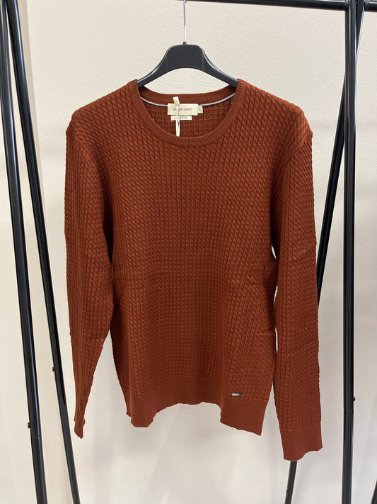 Gianni Lupo Maglia Girocollo Uomo Intrecciato Coccio