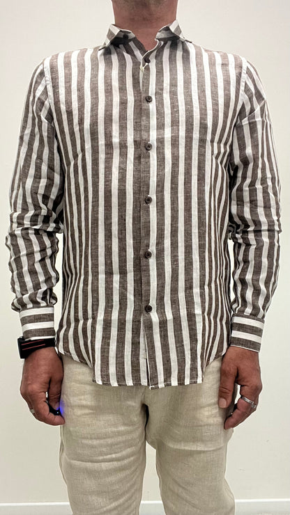 Camicia in Lino Righe Moro Gianni Lupo