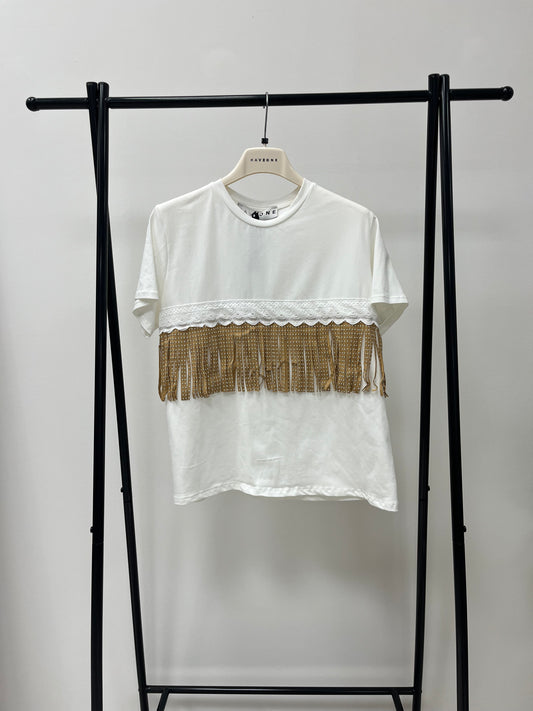 Haveone T-Shirt con Frange