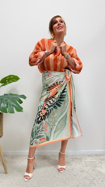 Camicia Riga arancio chiaro scuro HaveOne Art.CSV-Q422