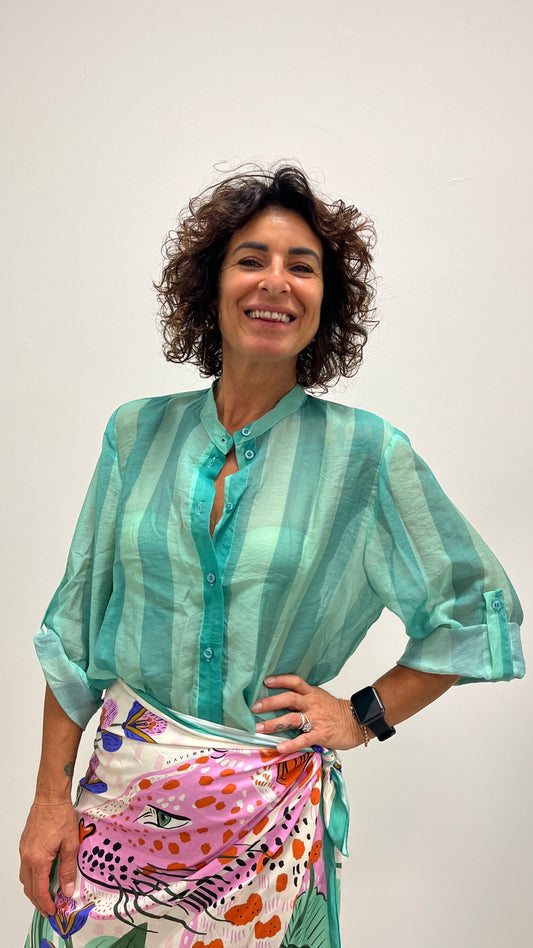 Camicia Riga tiffany e turchese HaveOne Art.CSV-Q422