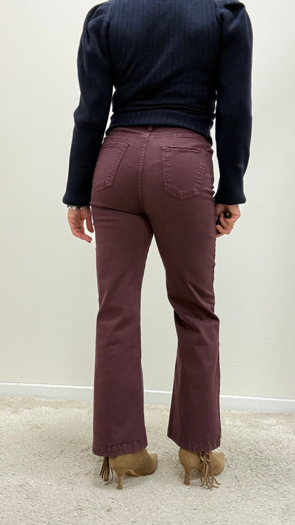 Pantaloni a trombetta Extasy bordeaux