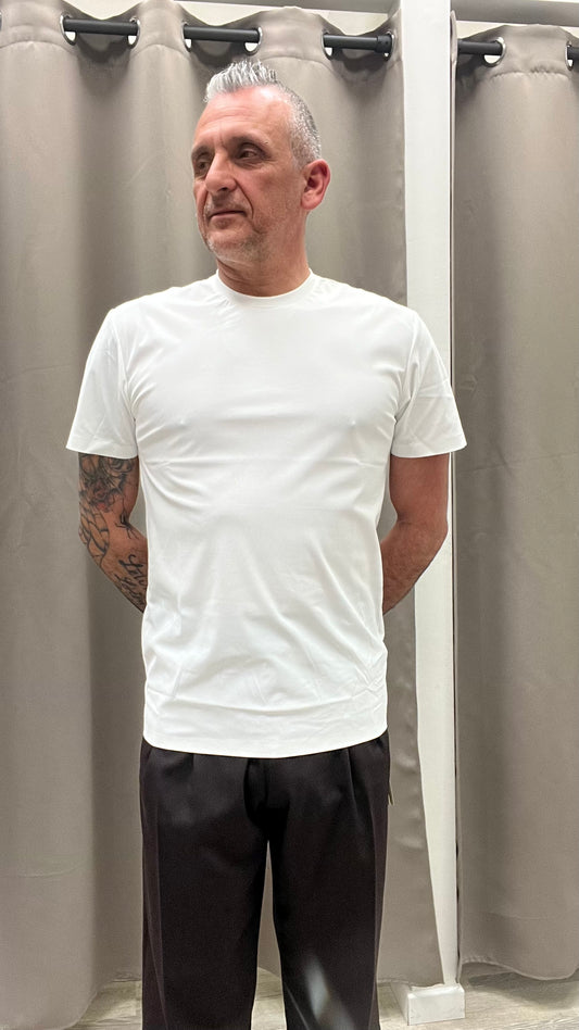 T-shirt Bianca in Tessuto Tecnico Gianni Lupo