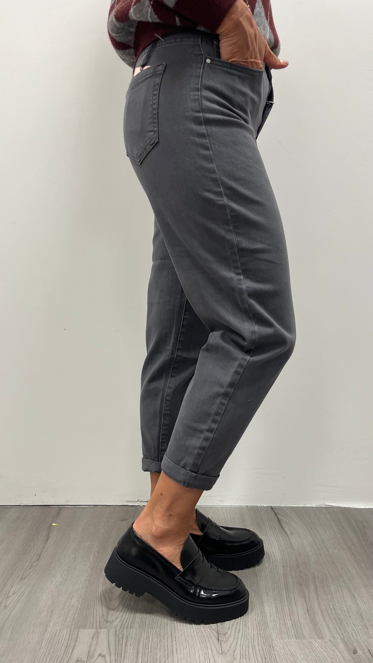 Denim Grigio Mom Fit Extyn