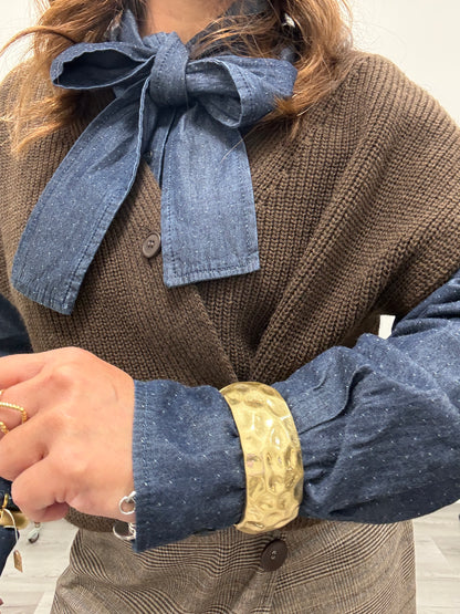 Bracciale martellato oro Memoire