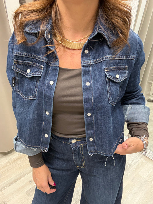 Camicia Giacca crop denim Haveone