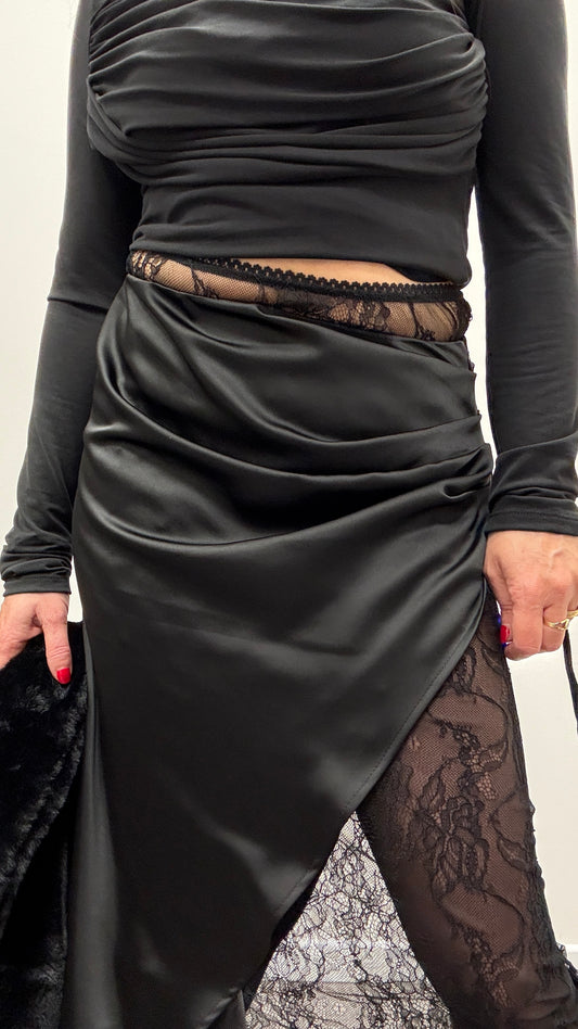 Gonna pizzo e satin Haveone