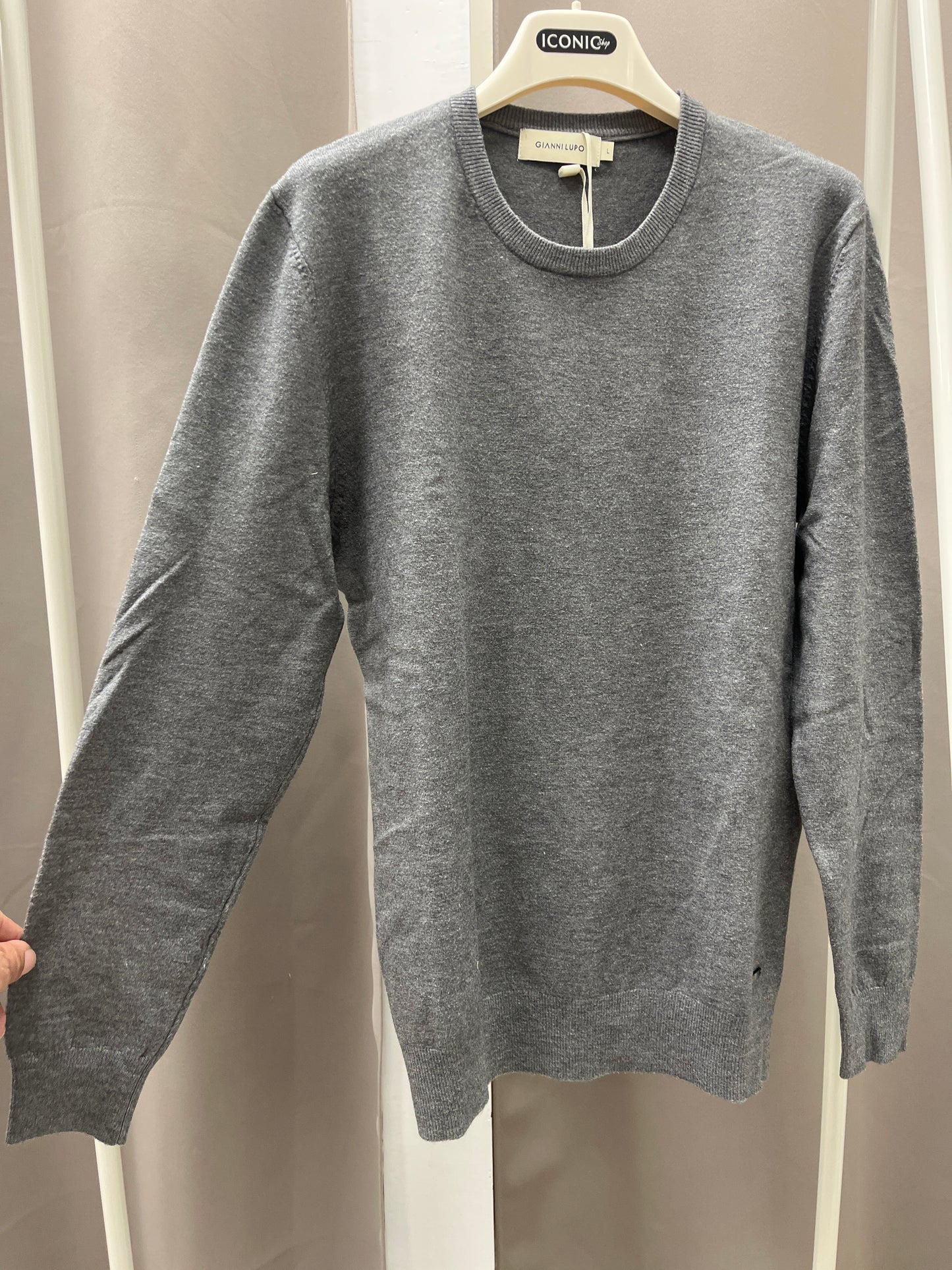 Maglia Basica Girocollo Grigia Gianni Lupo