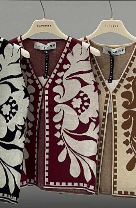 PREORDINE Gilet maglia Gipsy vino  Haveone