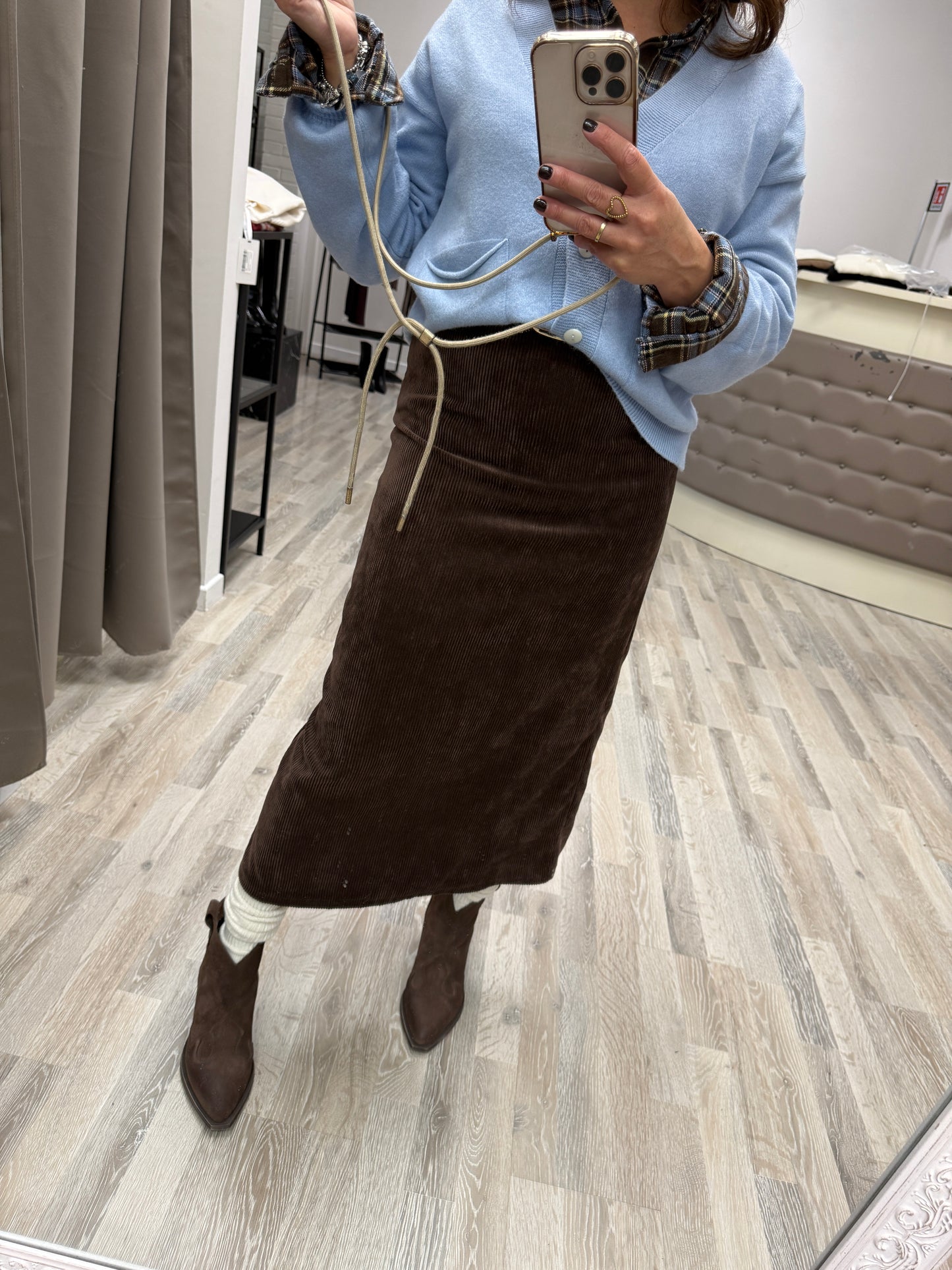 Gonna velluto lounguette moro Haveone