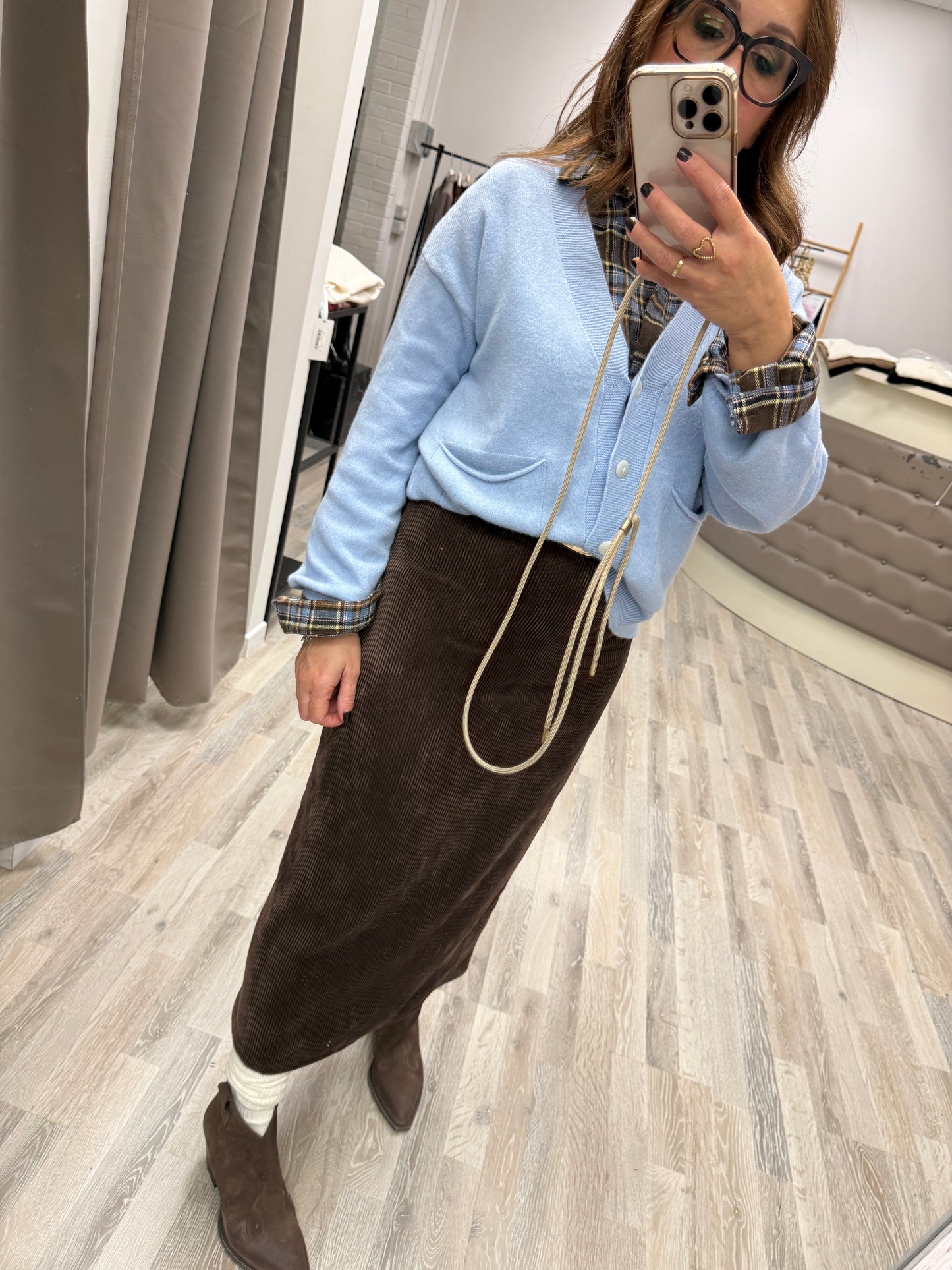 Gonna velluto lounguette moro Haveone