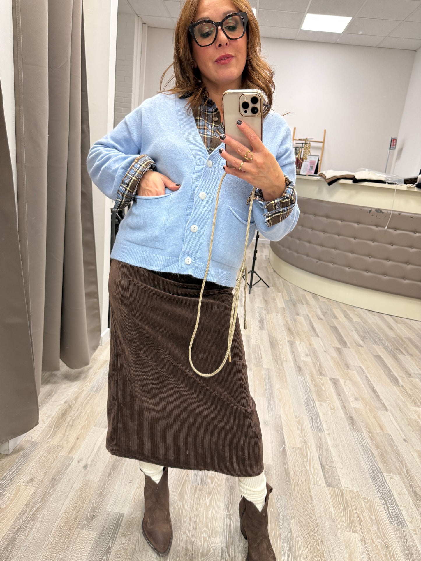 Gonna velluto lounguette moro Haveone